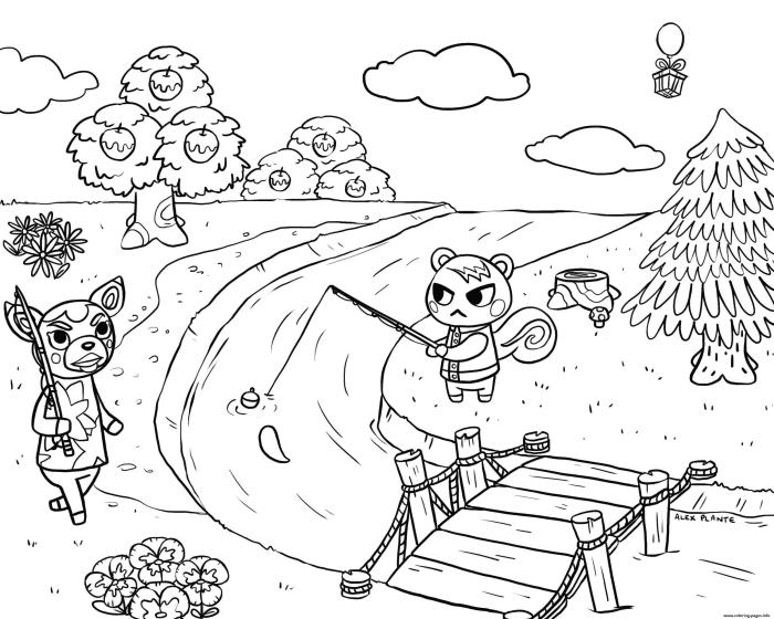 Animal crossing coloring sheets