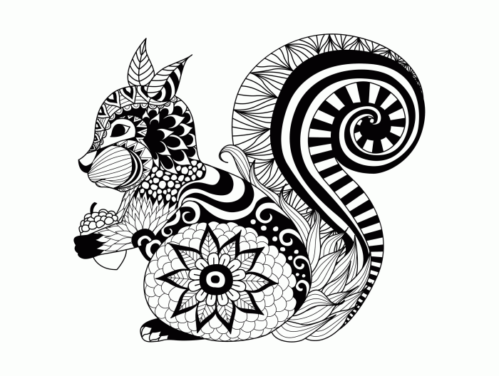 Animal mandala coloring sheets