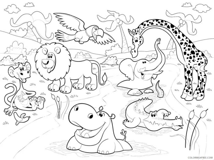 African animal coloring pages