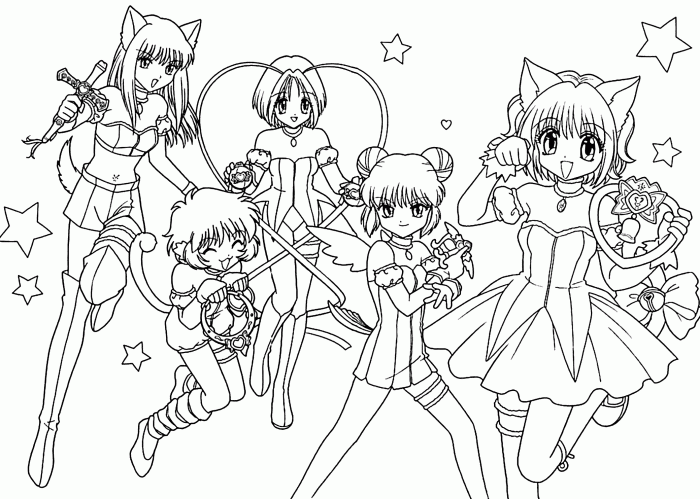 Anime free coloring pages