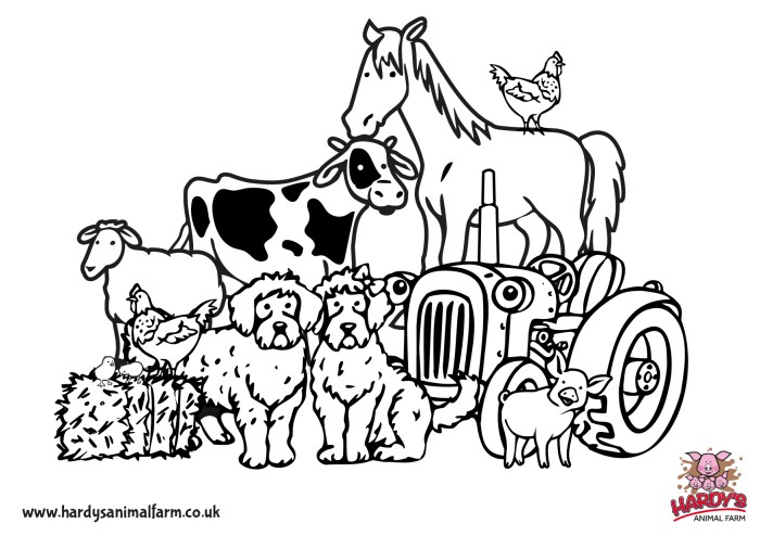 Farm animal coloring pages printable