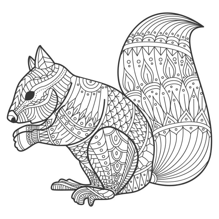 Mandala animal coloring pages