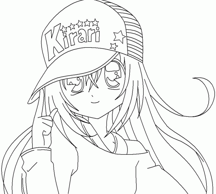 Free anime coloring pictures