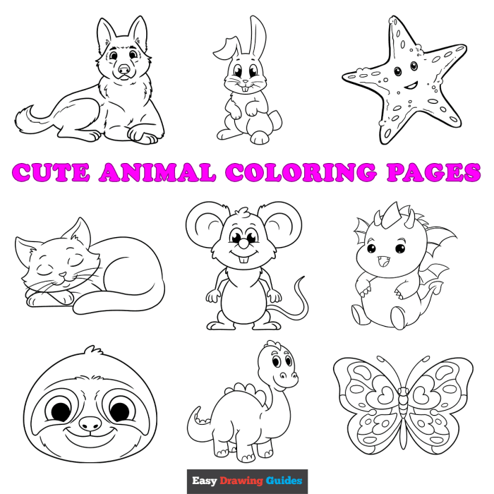 Cute Kawaii Animal Coloring Pages