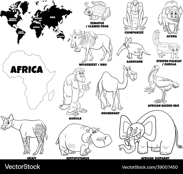 Coloring pictures of african animals