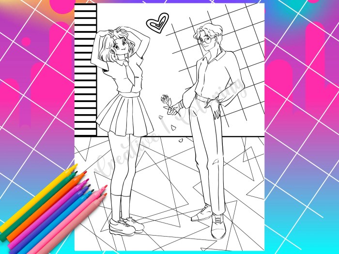 Anime coloring sheets for teens