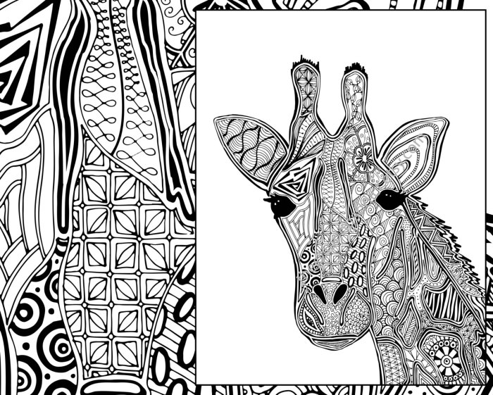 Detailed coloring pages animals