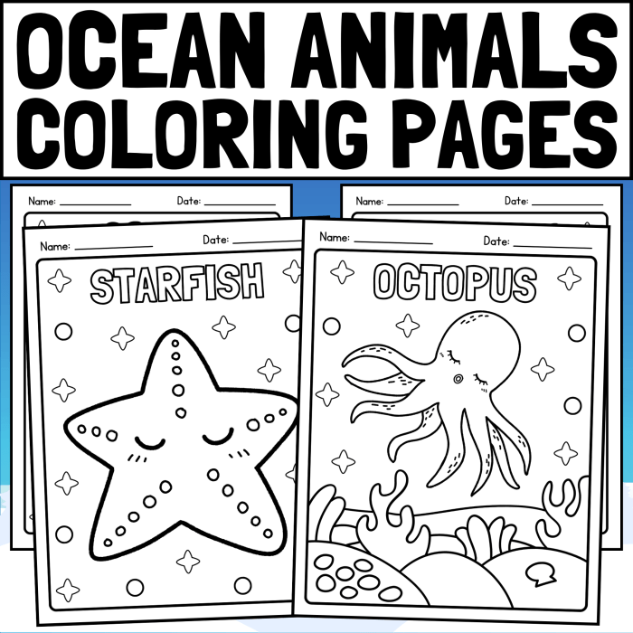 Sea Animal Coloring Sheet Dive into Creativity