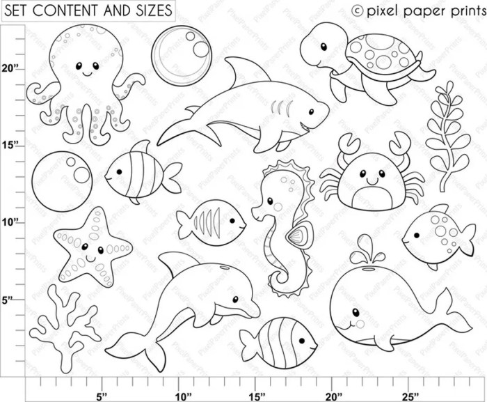 Coloring Pages of Sea Animals Printable Dive into Creativity