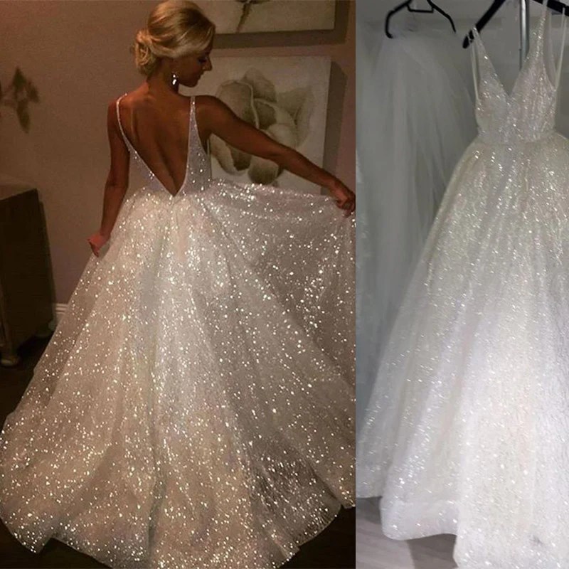 Wedding dresses with glitter