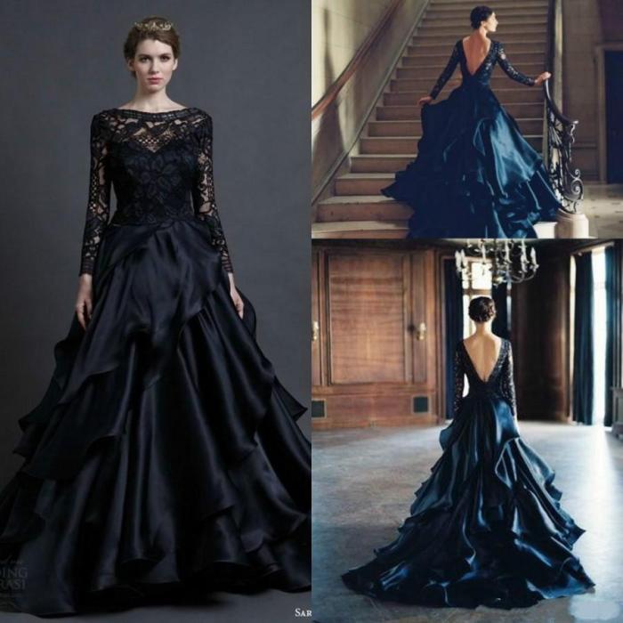 Black Wedding Dress with Sleeves A Style Guide