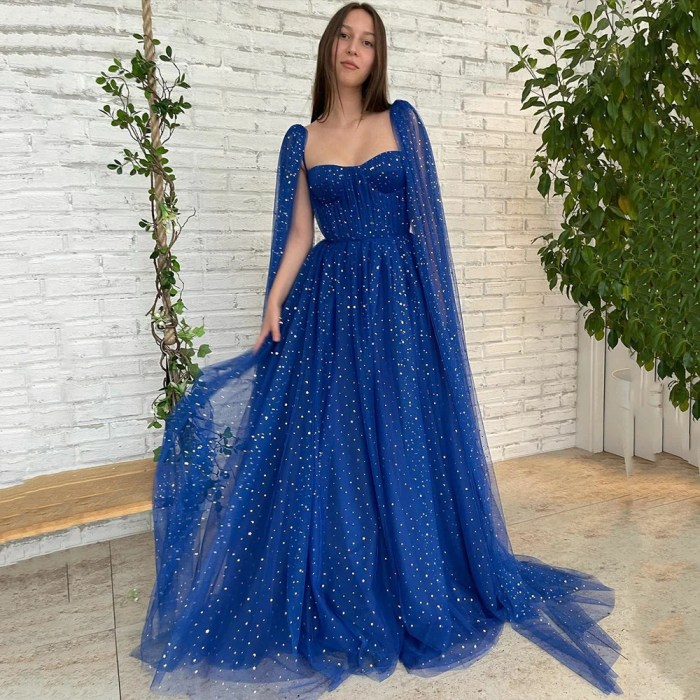 Blue formal dress for wedding