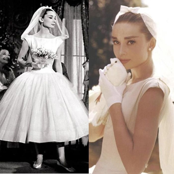 Audrey hepburn in a wedding dress